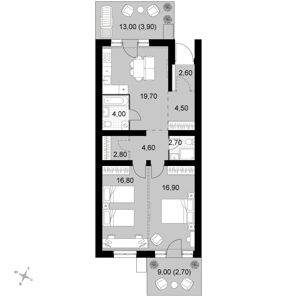 План таунхауса