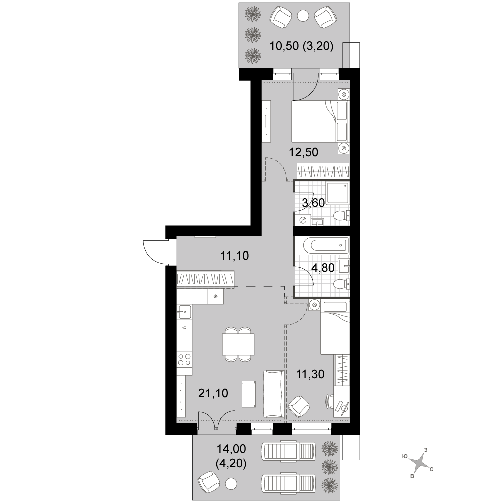 План таунхауса